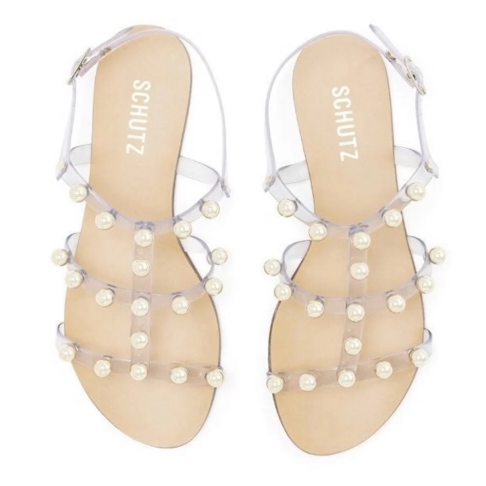 SCHUTZ CLEAR SANDALS